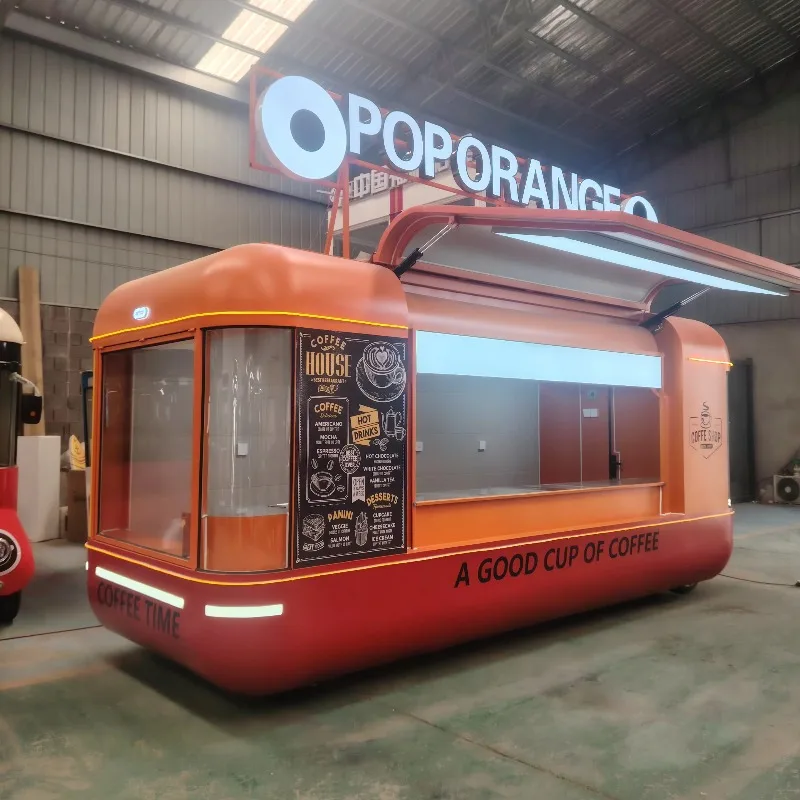 Customized Multi-functional Factory Direct Mobile Commodity Wholesale Retail Food Snack Coffee Boutique Cart