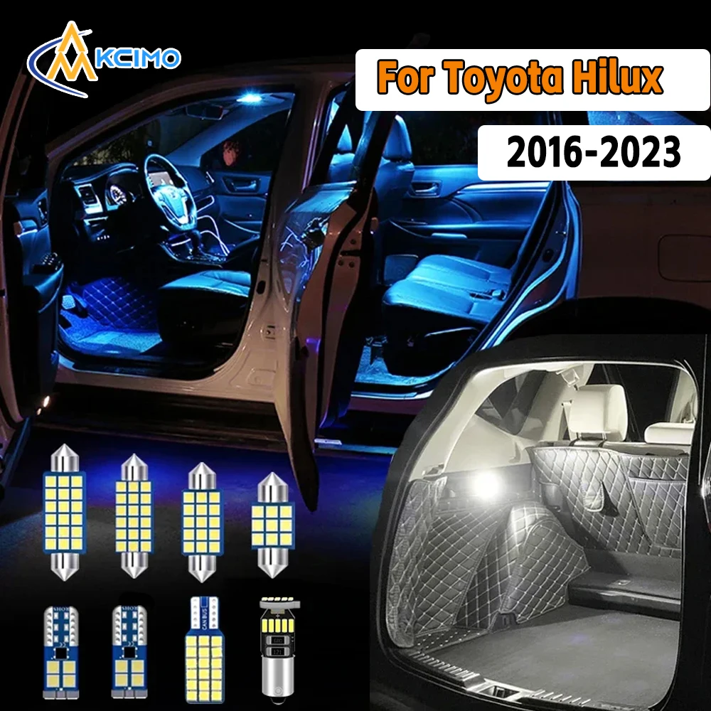 

Canbus LED Interior Light Kit For Toyota Hilux 2016-2023 Super Bright Dome Map Door Lights Easy Install Bulbs Set