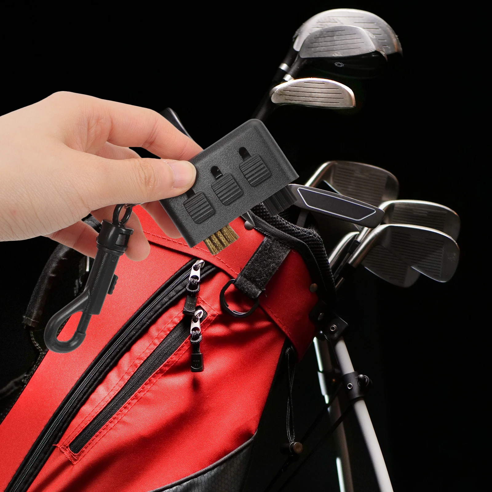 

2pcs Portable Golf Club Cleaning Brush Durable Tool For Golfing Pole Cleaner Shoes Brush Outdoor Supplies Maintenance