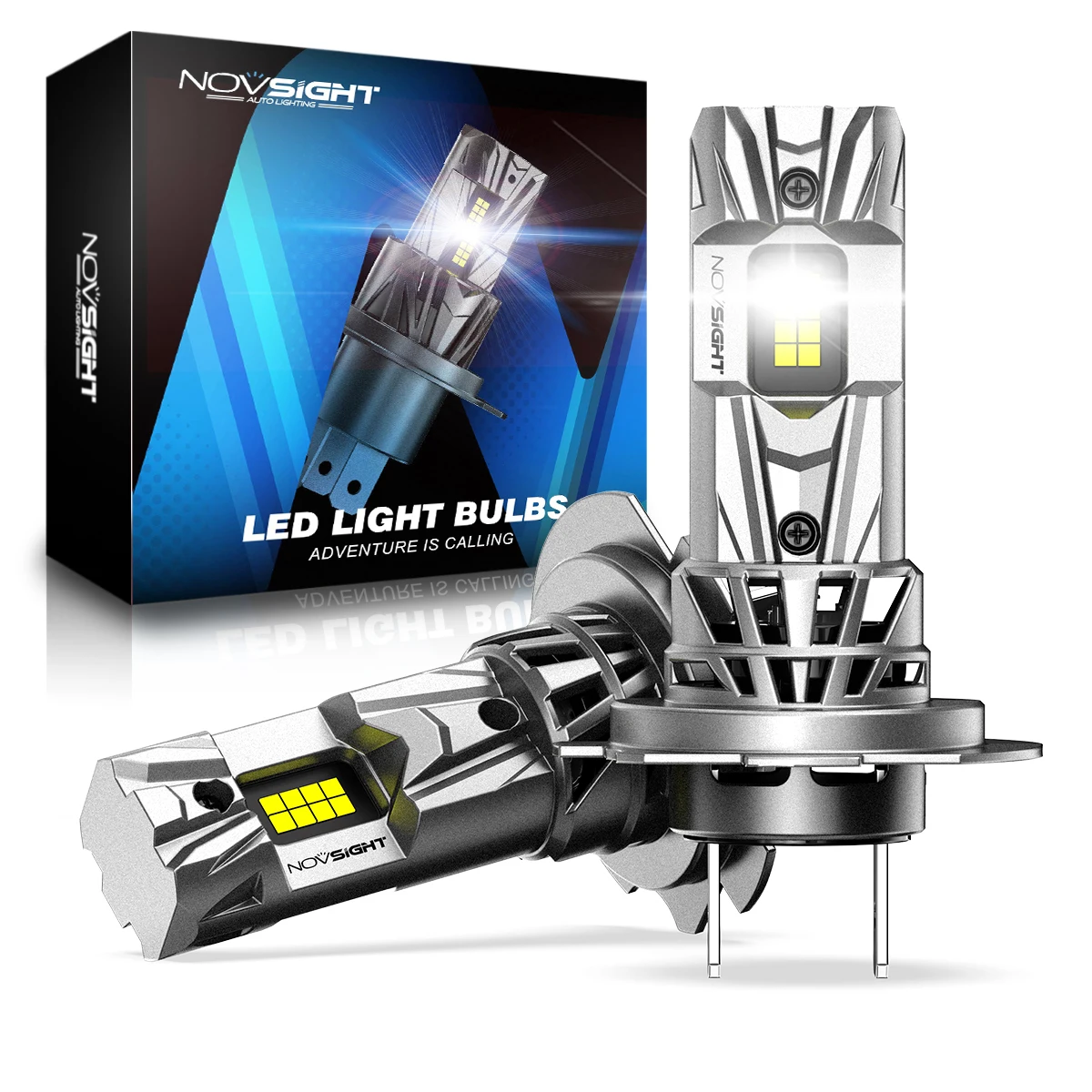 NOVSIGHT H7 LED H11 H8 H9 9005 HB3 9006 HB4 Led H4 Żarówki reflektorów samochodowych 70W 18000LM H7 Canbus Mini SIze 6500K Białe światła samochodowe