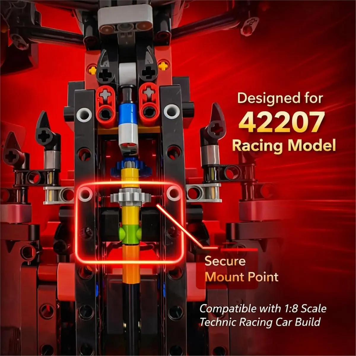 NOCM 4Pcs Wall Mount Bracket Display Holder for Technic F1 Car 42207 42171 42141 42206 Model Display Hook