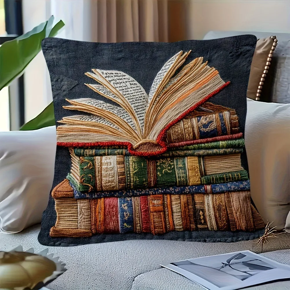 Cute White Kitten Cushion Cover Peach Skin Soft Cat Throw Pillow Case for Living Room Sofa Home Decor Square Pillowcase 40x40cm