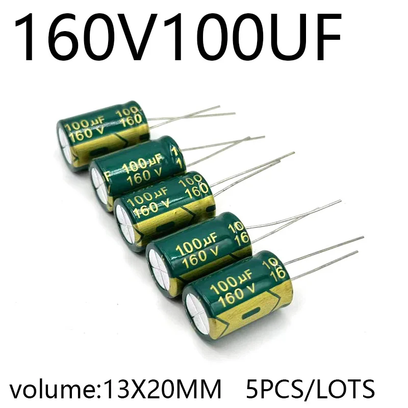 5pcs/lots 160V100UF 13*20MM high frequency low impedance aluminum electrolytic capacitor 160v100uf
