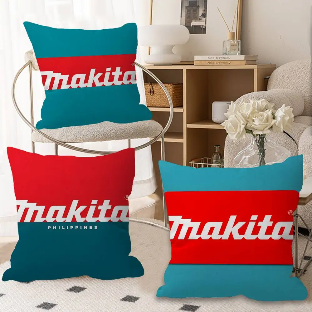 M-Makitas Tool Logo Personalized Pillow Cover Kids Bedroom Wild Party Decor Pillowcase kid Birthday shower Gift