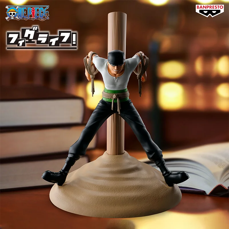

【100%Authentic】BANDAI SPIRITS Original Model Decoration One Piece Roronoa Zoro FigLife! Anime Cartoon Garage Kit Gifts Toys