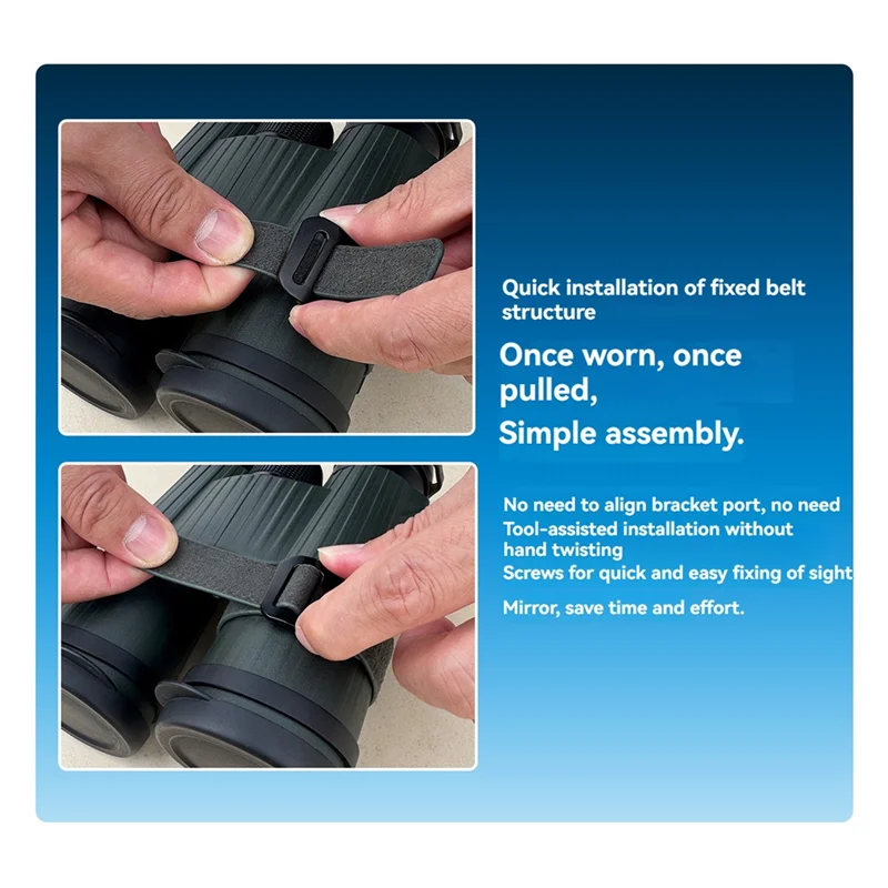 VO-望遠鏡マウント 38MM クイックリリースプレート 1/4 ネジサポート 360 °   回転単眼鏡双眼鏡バックパックマウント