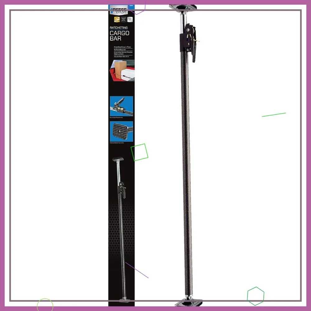 

Adjustable Cargo Bar 40-70 Inch for SUVs Trucks Vans, Secure Load with Ratchet Grip and Non-Slip Pads