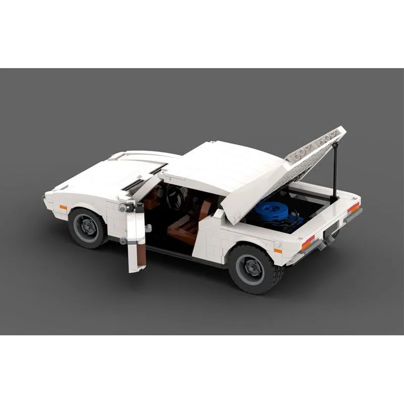 MOC-76037 White Iconic Classic Supercar Assembly Stitching Building Block Model 1100 Parts Kids Boy Birthday Custom Gift  Toys