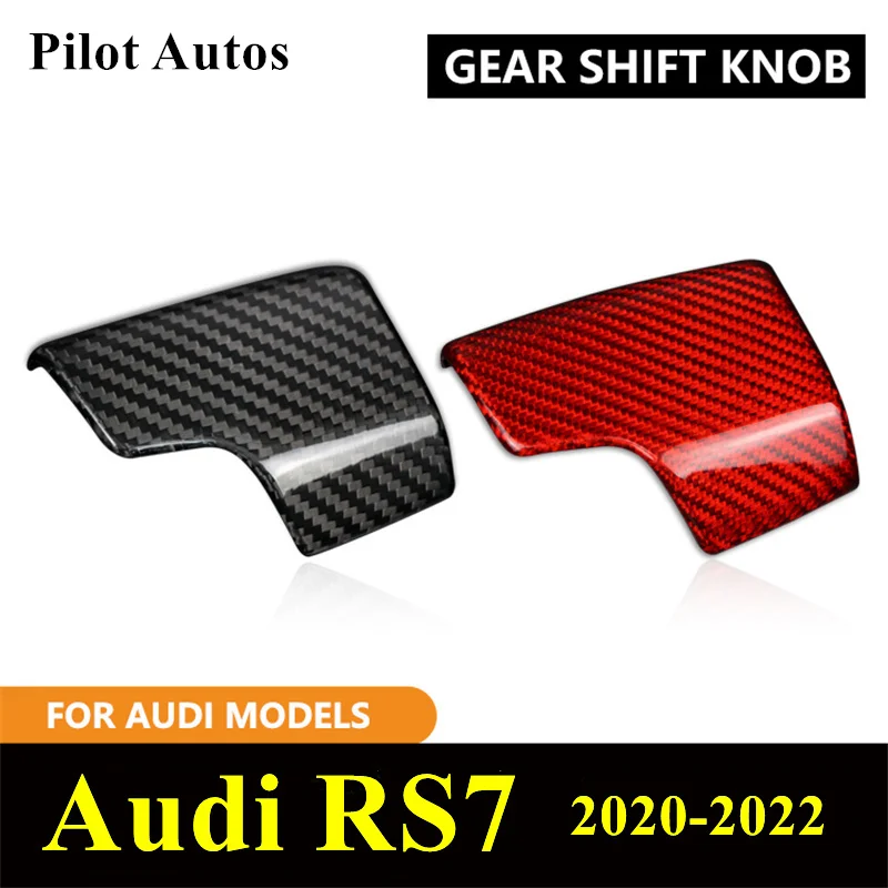 

Rear Carbon Fiber Car Gear Shift Knob Cover Trim Sticker For Audi RS7 2020 2021 2022