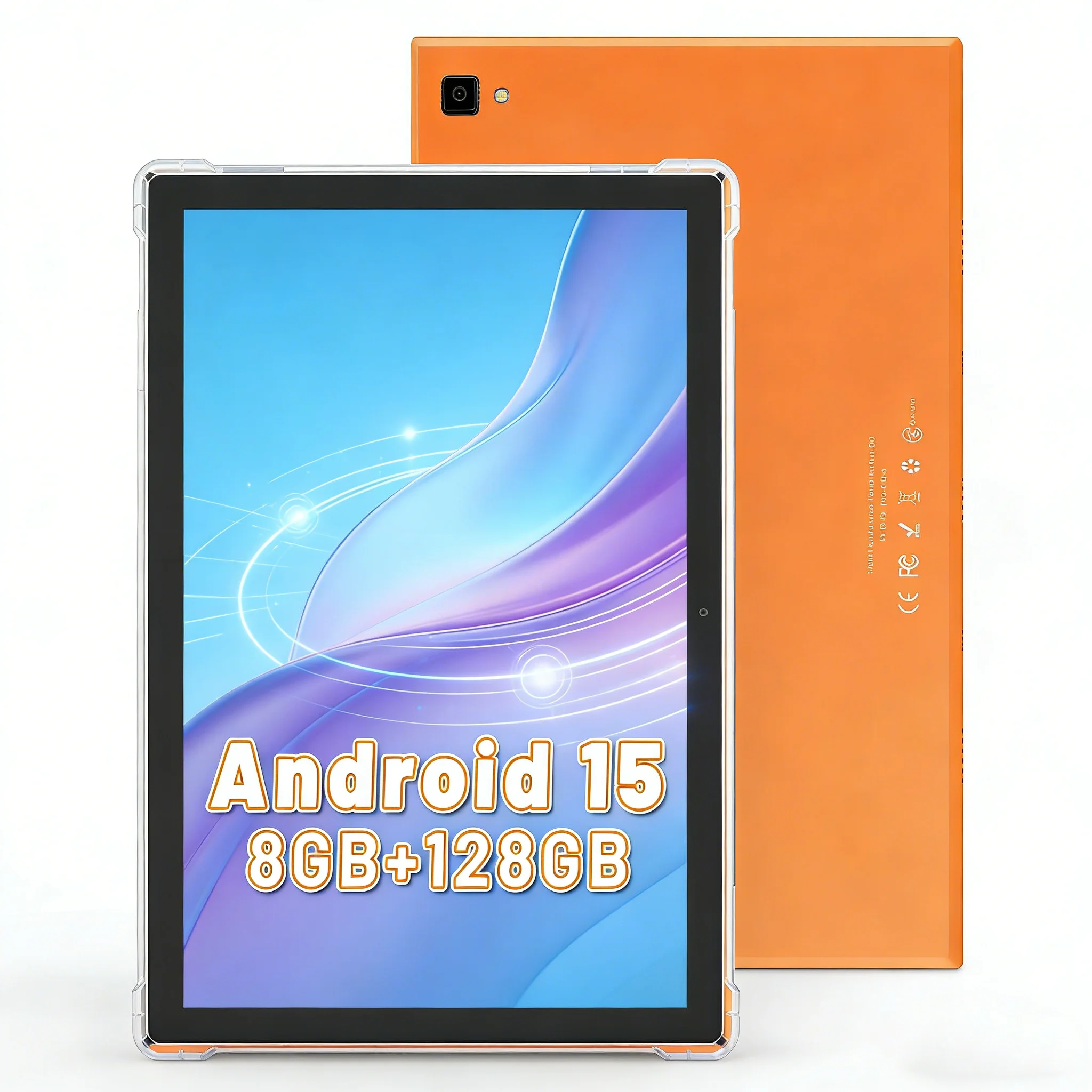 ANRY 10 Inch Android 15 Tablet 8GB RAM 128GB ROM 1TB Expand 5000mAh 1280x800 IPS HD Dual Camera Dual Speaker Bluetooth WiFi Pad