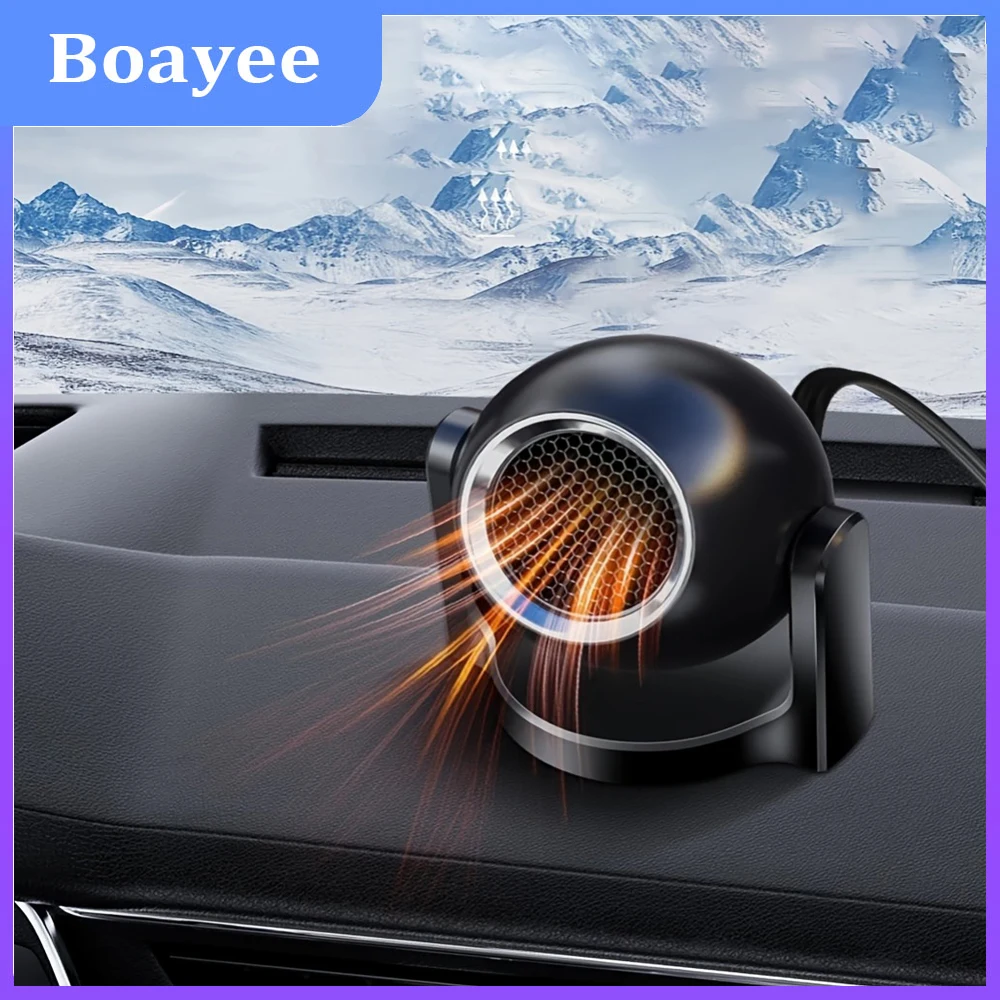 

Portable Heater Car 12V 120W Pluggable Cigarette Lighter 2 in 1 Cooling Quick Defrost with Suction Cup Holder 360 Degree Spin