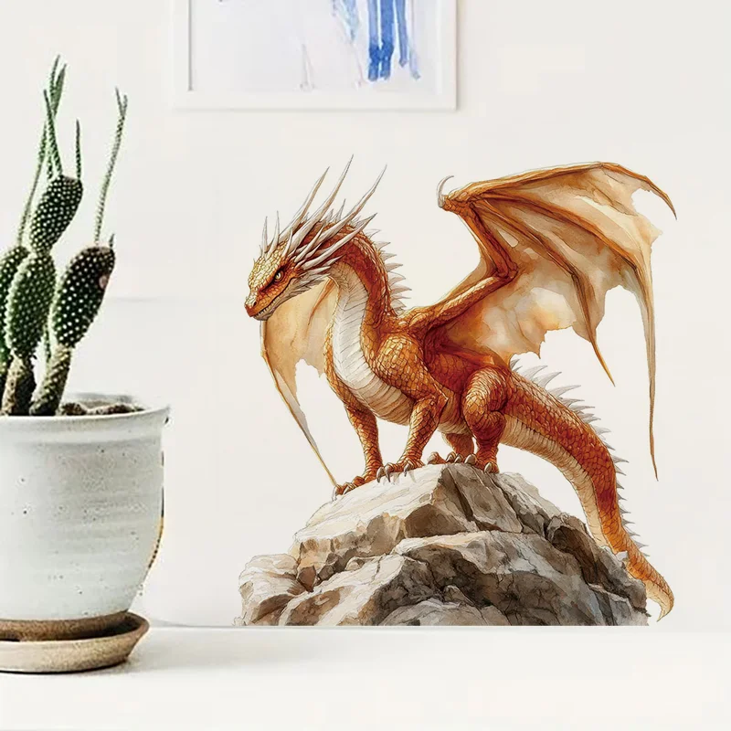 Georgeous Dragon Wall Decal Reusable Sticker for Living Room Aesthetic Room Decoration Easy to Beautify Your Home