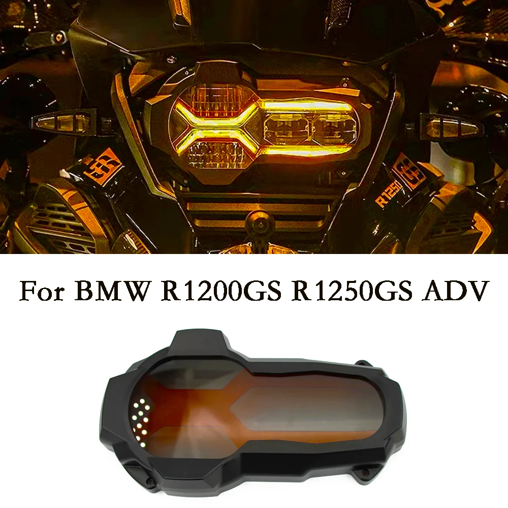 

Motorcycle Headlight Protector CNC Aluminum lampshade For BMW R1200GS GSA R1250GS LC Adventure 2013-2024 With 2 types of lenses