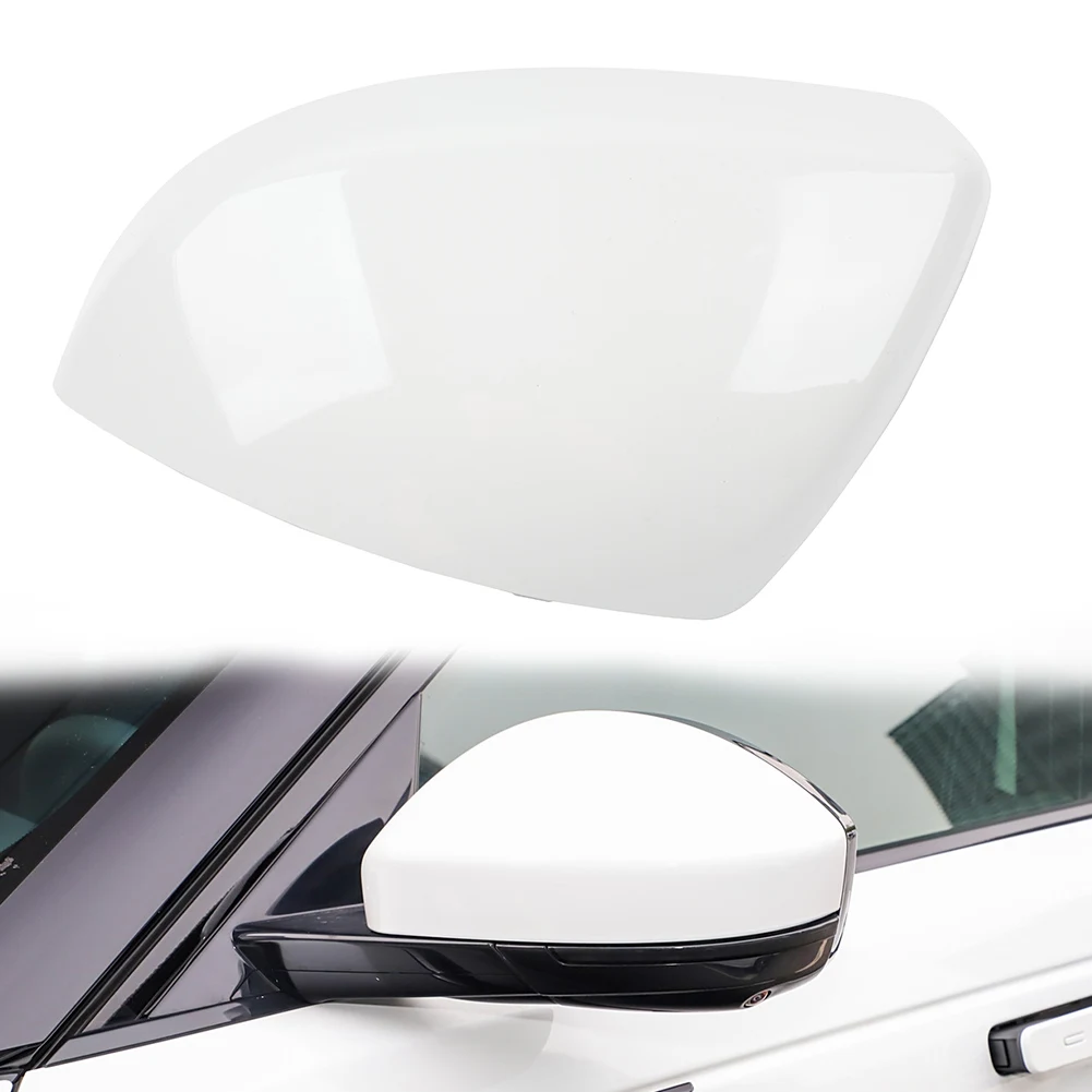 Side Mirror Cap Exterior Mirrors Rearview Mirror Cover 1Pc For Jaguar E-Pace 2017 Onward ABS Left White