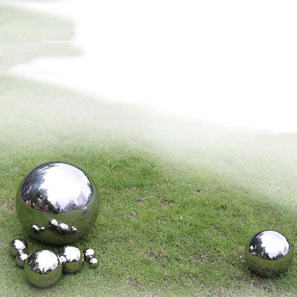 Floating Pond Ball Reflective Garden Sphere Home Decoration Hollow Metal Gazing Globe