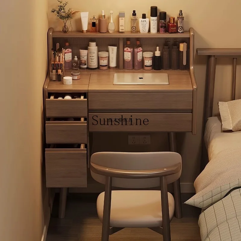 

Modern simple bedroom clamshell dressing table integrated office