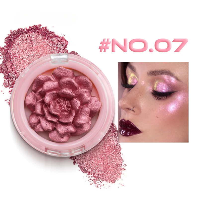 Wykwintna rzeźba 3D Rose rozświetlacz paleta kosmetyki kontur twarzy Bronzer Shimmer Relief wysoki połysk wyróżnij jasny makijaż