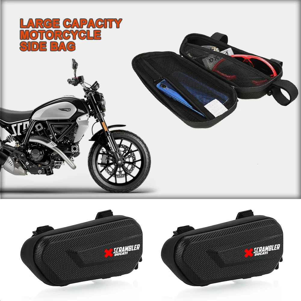 Waterproof DustProof Storage Bag Heavy Duty Motorcycle Pannier Bag For Scrambler 400 800 1100 ICON 800 Desert Sled Square