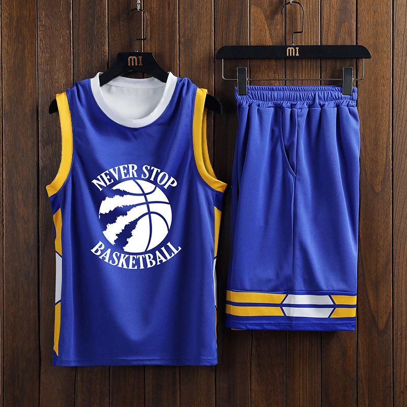 Estate nuova canotta da basket pantaloncini da basket ad asciugatura rapida tuta sportiva allenamento traspirante Set da corsa traspirante