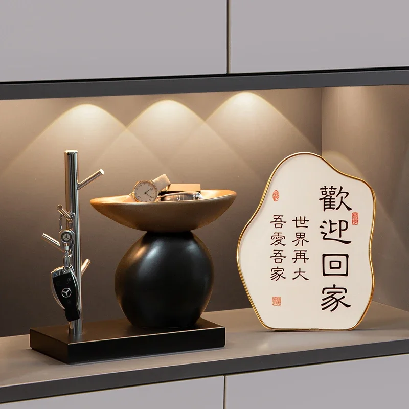 times come and go key storage ornament entrance decoration high-end sense of home shoe cabinet home furnishing housewarm
