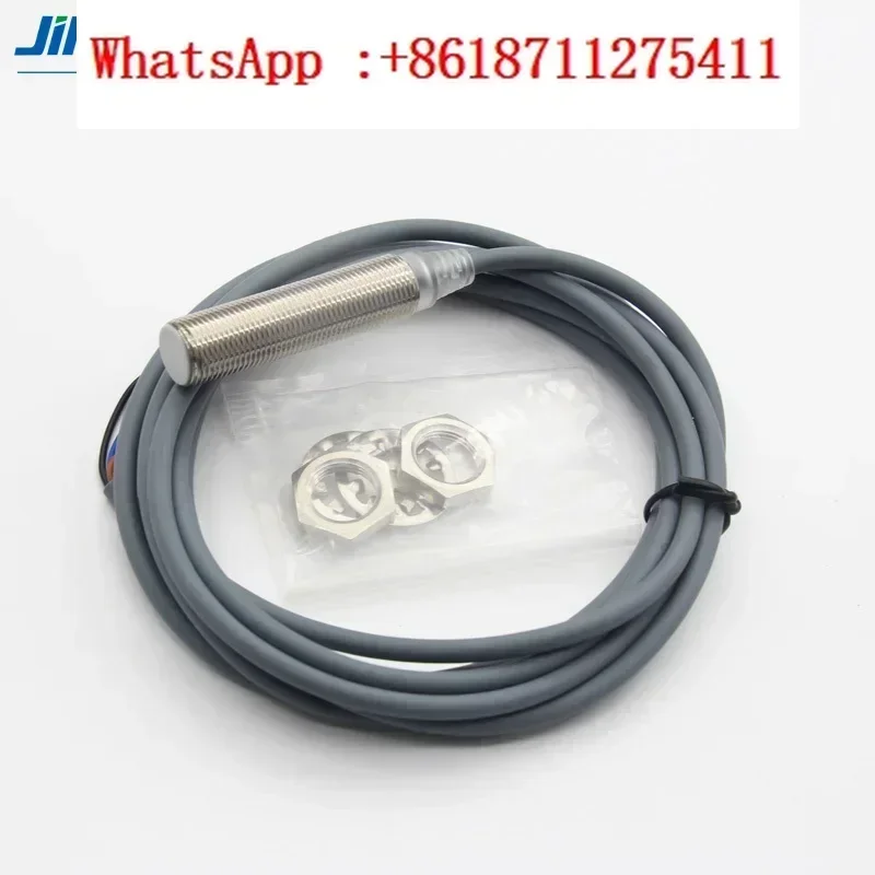 Durable M12 inductive proximity sensor with shielded cylindrical 12 mm diameter waterproof metal inductive sensor