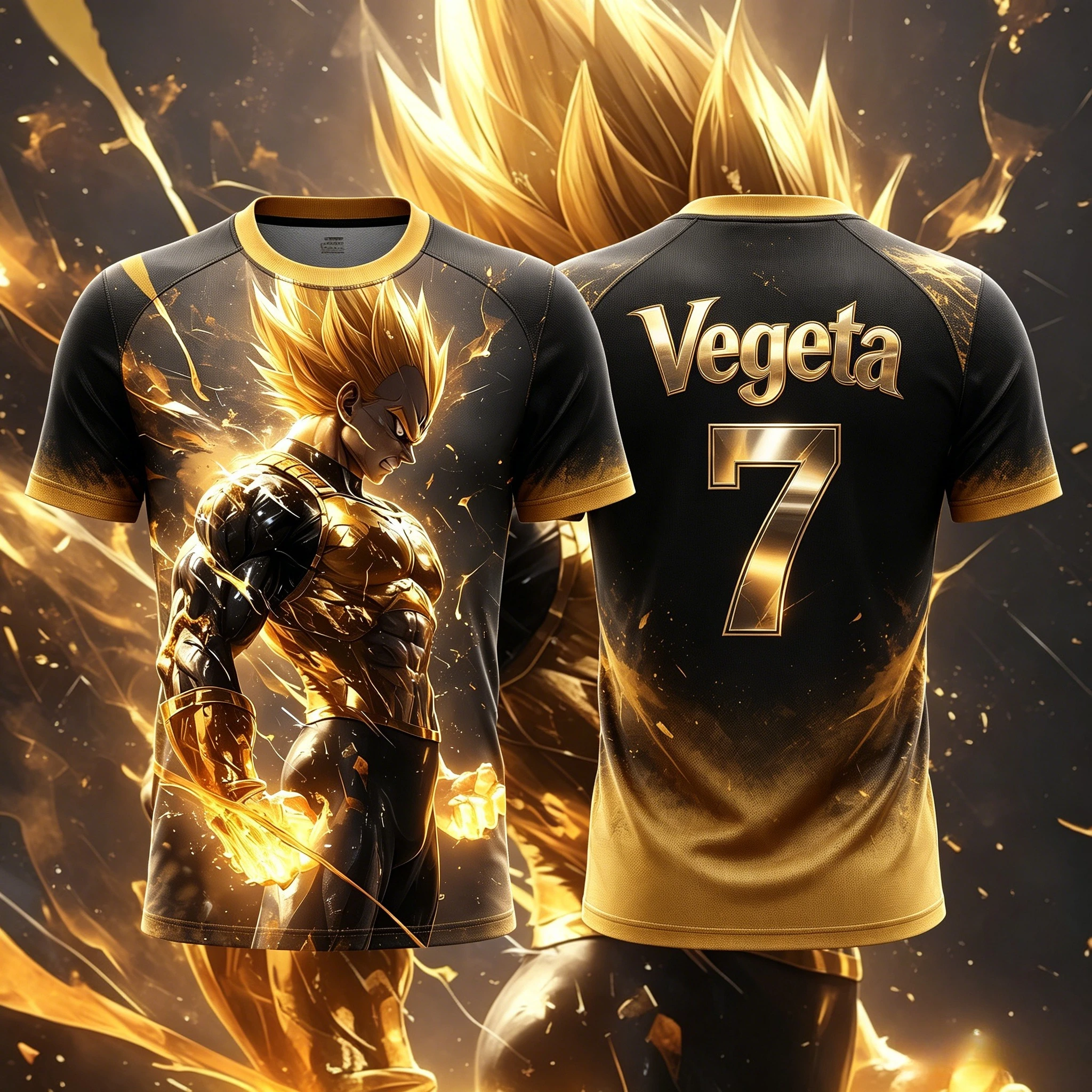 2026 New Adult Men's Dragon Ball NO.10/7 Vegeta 3D Printed Football Jersey T-Shirt Kids Anime T-Shirt Special Kids Jersey Y2k