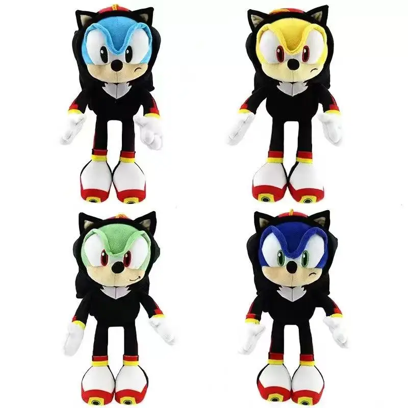 New Cross Dressing Sonic Plush Toys The Hedgehog Knuckle Movie Cute Stuffed Peluches soft Doll Animal Cartoon Kids Birthday Gift view 2