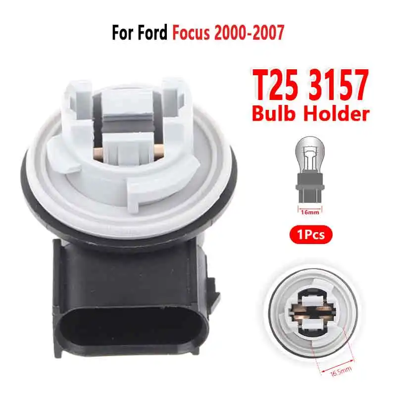 For Ford Focus Turn Signal Light Socket T25 3157 Bulb Holder Car Lamp Base Accessories 2000 to 2007 1 Pcs