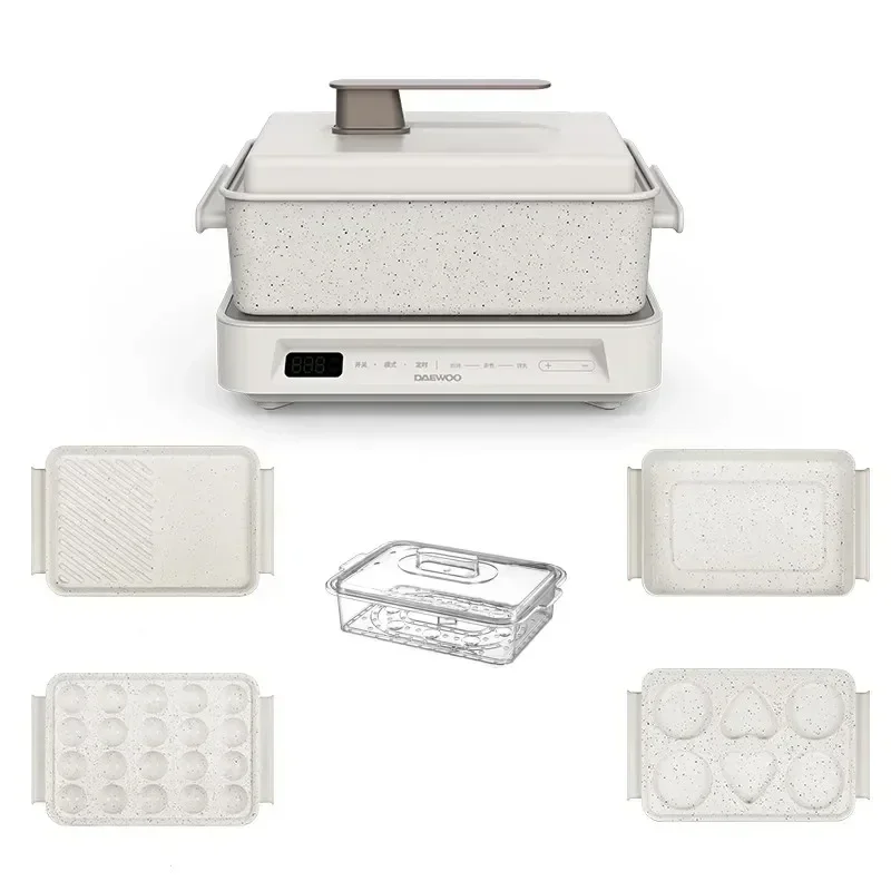 L para cocinas múltiples DAEWOO, olla de cocina multifuncional, placa para freír y asar al vapor, ollas de cocina eléctricas multicocina