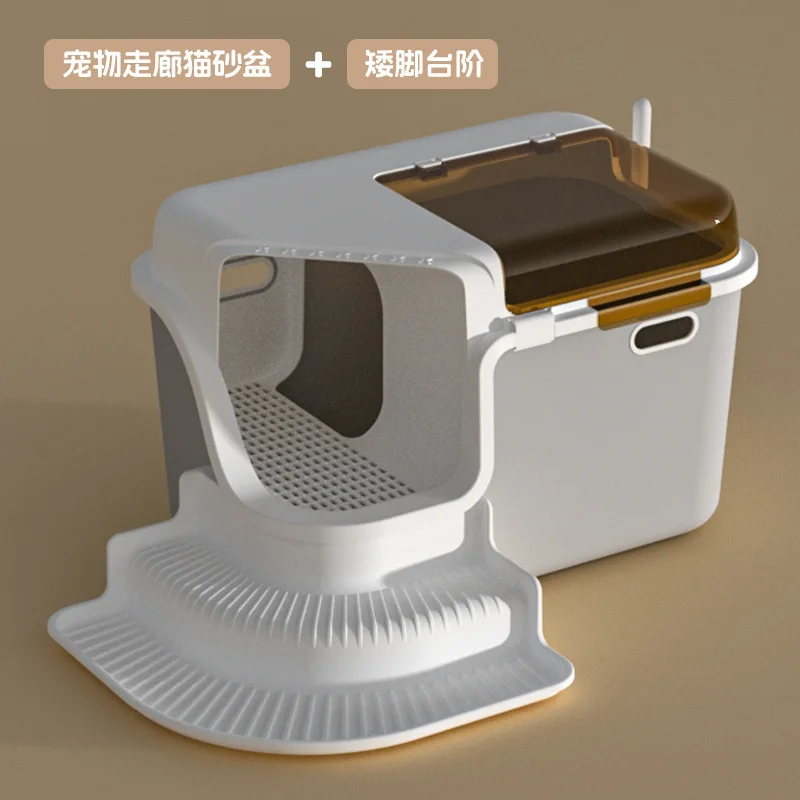 Factory Direct 2026 Cat litter box extra large fully enclosed clamshell splash-proof deodorant deodorant pet cat