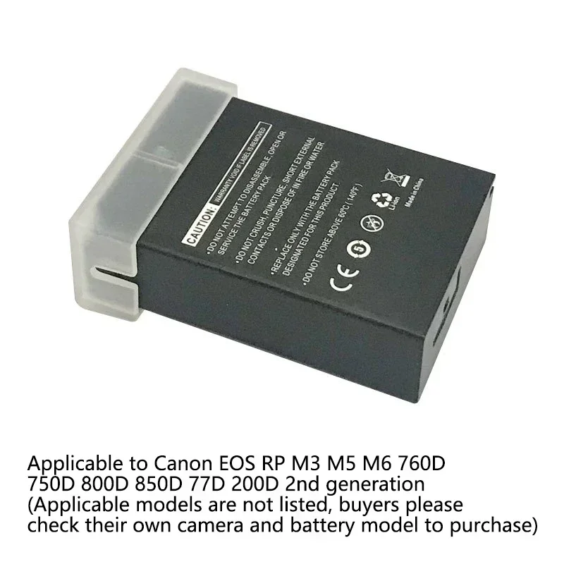 LP-E17 1200mAh Li-ion Battery with LCD USB Dual Charger for Canon EOS 200D M3 M6 760D T6i T6s 8000D Kiss X8i digital cameras