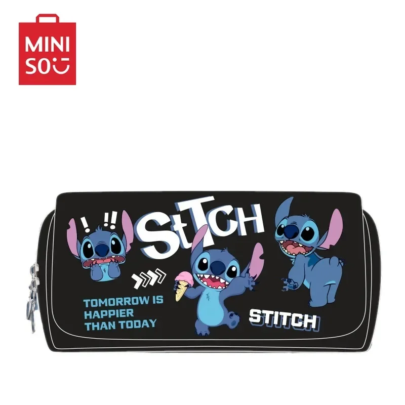 

Stitch Pencil Case with Large Capacity Storage Bagstationery Box Pencil Case Zipper Cute and Suitable Students Ins Black Fashion