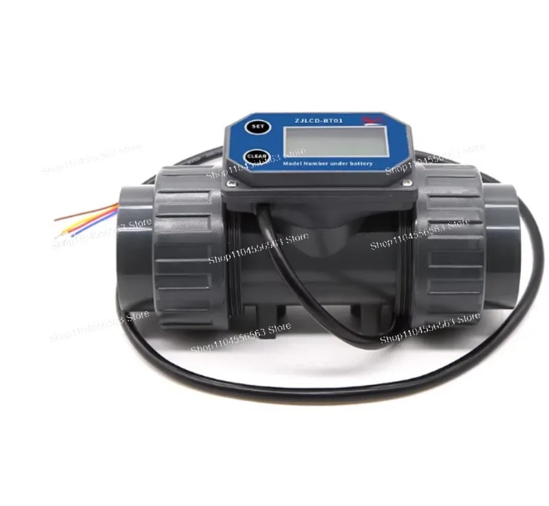 

DN25-80 Turbine Electronic Liquid Crystal Digital Flow Meter ZJLCD-BT01 Polyvinyl Chloride Pipe Material Can Be Used in Farms