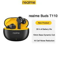 Realme Buds T110 Earphone Bluetooth 5.4 AI ENC Noise Cancelling Headset IPX5 Waterproof 38 Hours Battery Life 460mAh Headphones