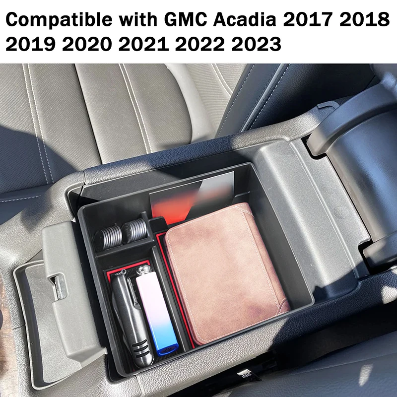 Center Console Organizer For GMC Acadia 2017 2018 2019 2020 2021 2022 2023 Accessories Armrest Storage Tray Stowing Tidying