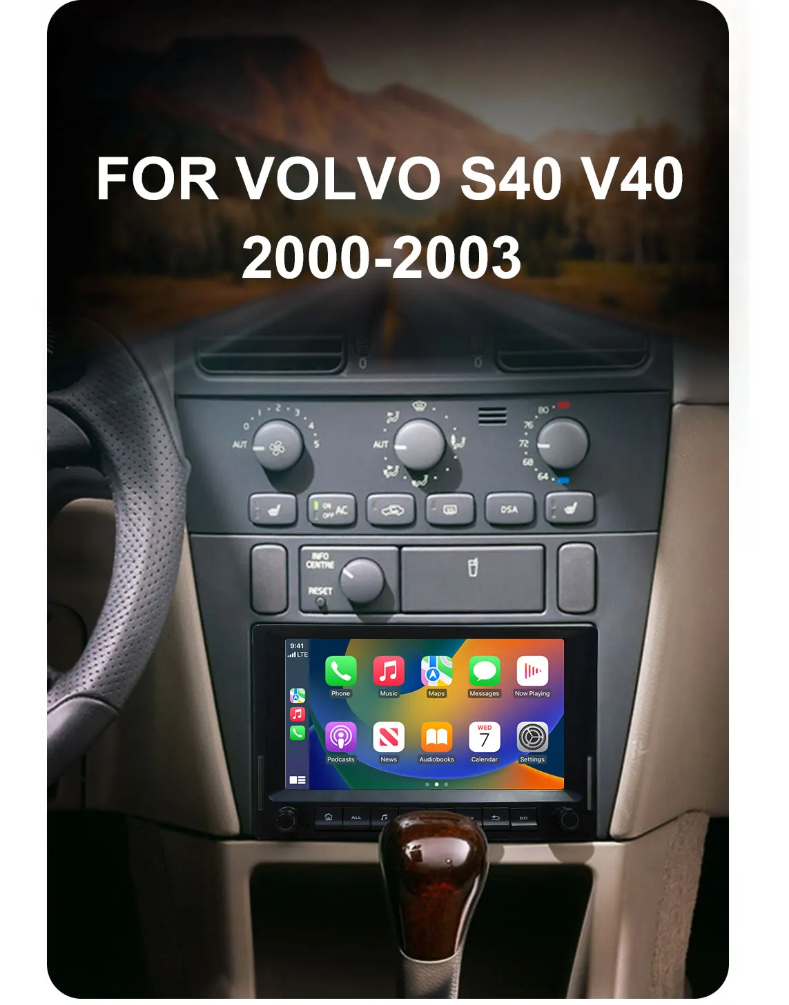 CHSTEK Car Radio GPS For VOLVO S40 V40 2000 2001 2002 2003 Carplay Android13 Multimedia Bluetooth Navigation 4G WIFI 7’’ Displ