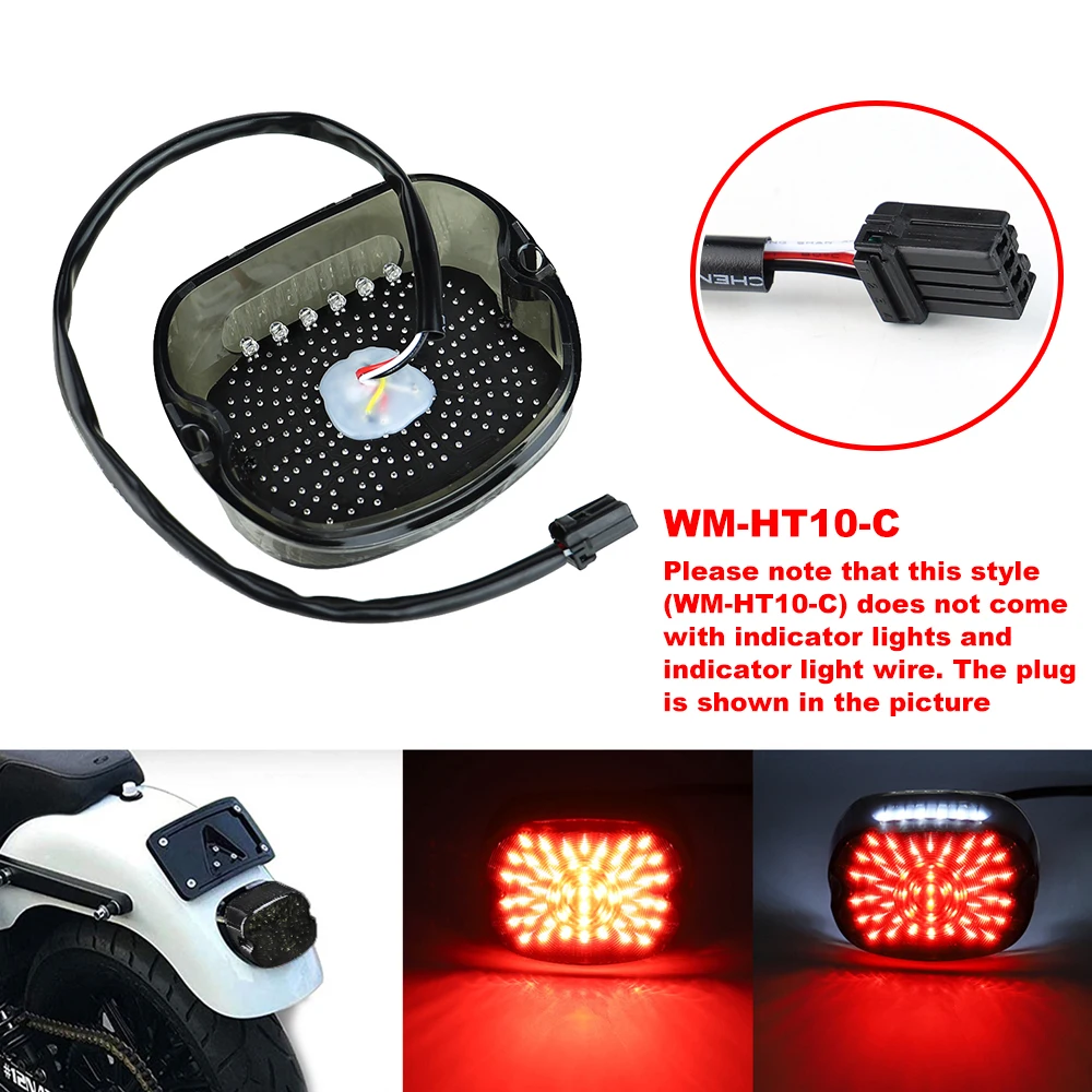 LED Tail Light Motorcycle Plug and play Brake Turn Signal Rear Lights for Sportster Dyna Electra Glide Road Touring Softail view 6