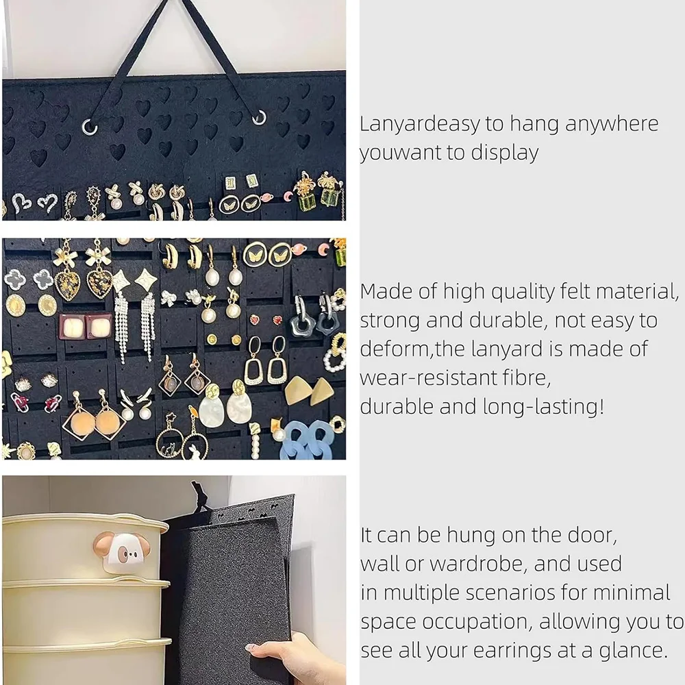 منظم حامل القرط المعلق، لوحة عرض دبوس بروش مع 150 فتحة لـ 300 زوجًا من الأقراط/الدبابيس، منظمات الرصيف/الشارة #6