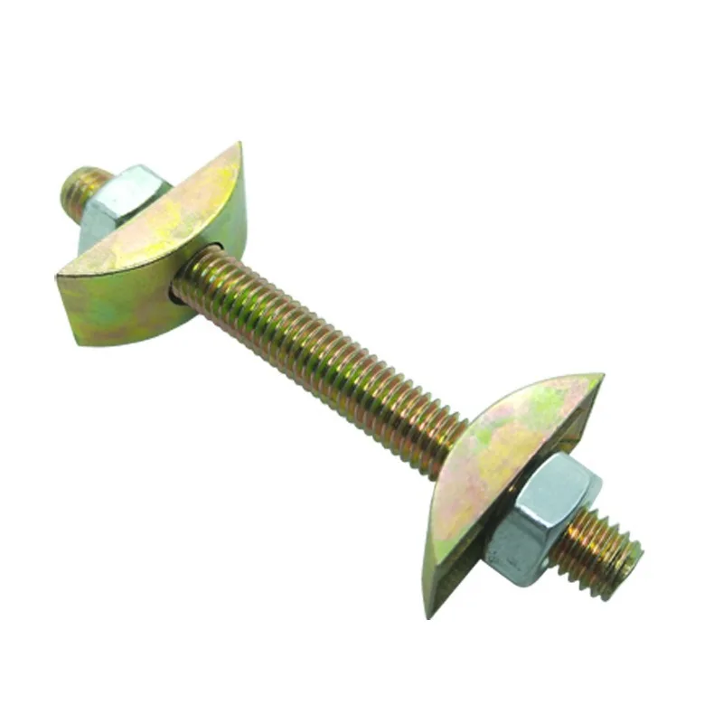 2PCS Furniture Hardware Fastener Four-in-one Connector Bed Fixed Hexagon Nut Half Moon Screw Inner and Outer Tooth Nut Wobbler