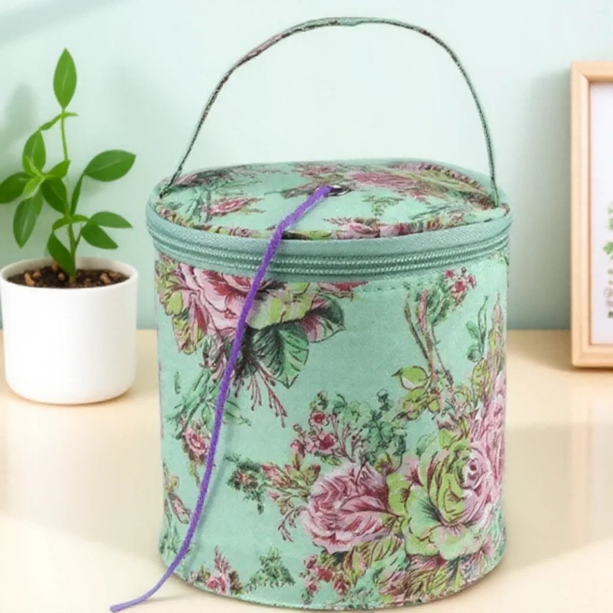 Hot New Small Yarn Storage Bag Waterproof Crochet Hooks Tote For Sewing Accessories Tools Gift