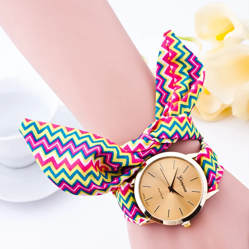 fashion wrap lace band women quartz casual wrist watch