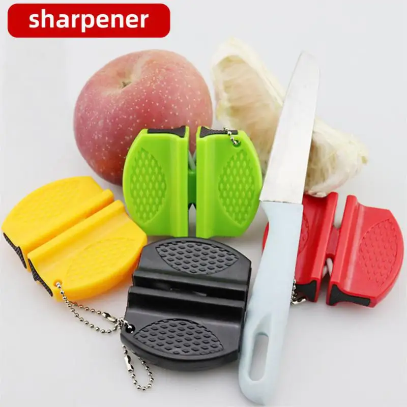 Portable Knife Sharpener Pocket Ceramic Sharpen Tool Scissor Sharpen Gears Fish Hook Sharpener Outdoor Multi-Functional Tools