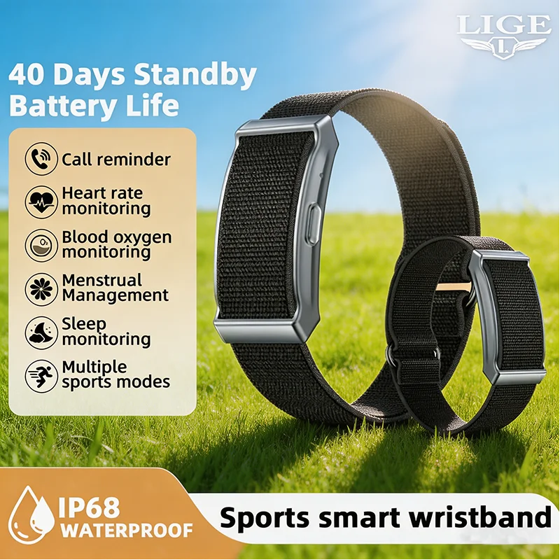 

Смарт-часы LIGE 2026: водонепроницаемые (IP68), фитнес-браслет, мониторинг сердечного ритма и уровня кислорода в крови, для мужчин и женщин