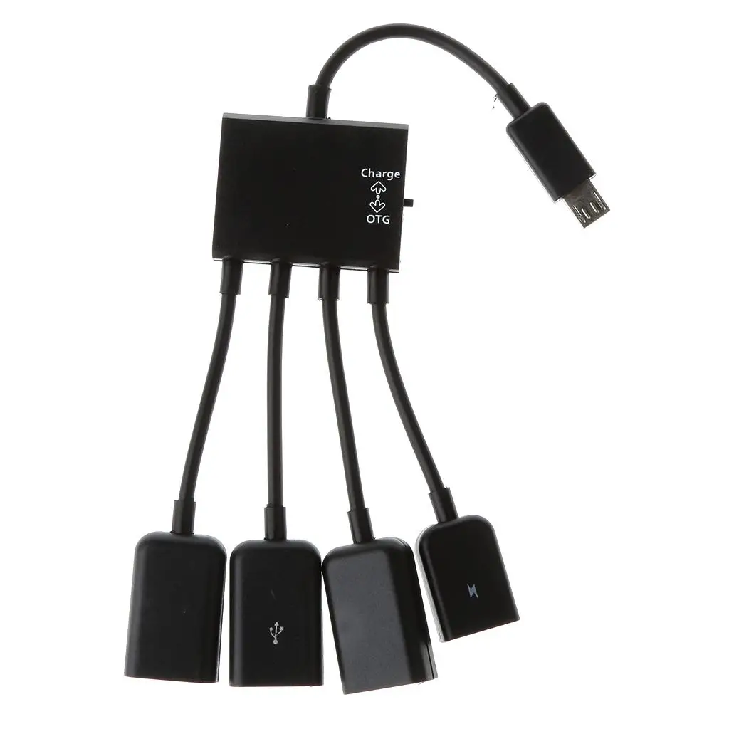 OTG Micro USB Hub Adapter Multi Purpose USB Extension Cable Charging Sync for Android Devices