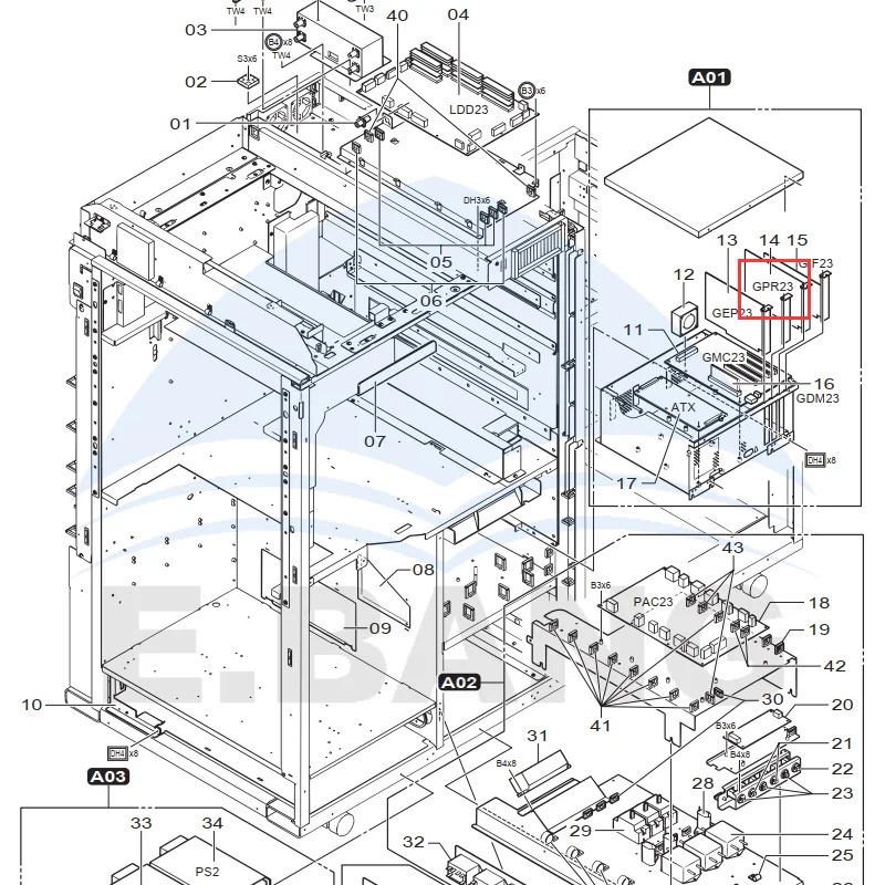 857C1059579 GPR23 Circuit Board 550/570 Laser Color Expander Printer Replacement Part Accessories