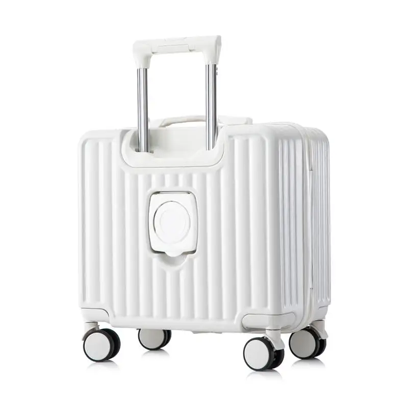 

Ultra-Light Small 8-Inch Lage Carry-On Fem Sle Faion Trend Zipper Closure Wheel Suitcase Travel Box with Handle