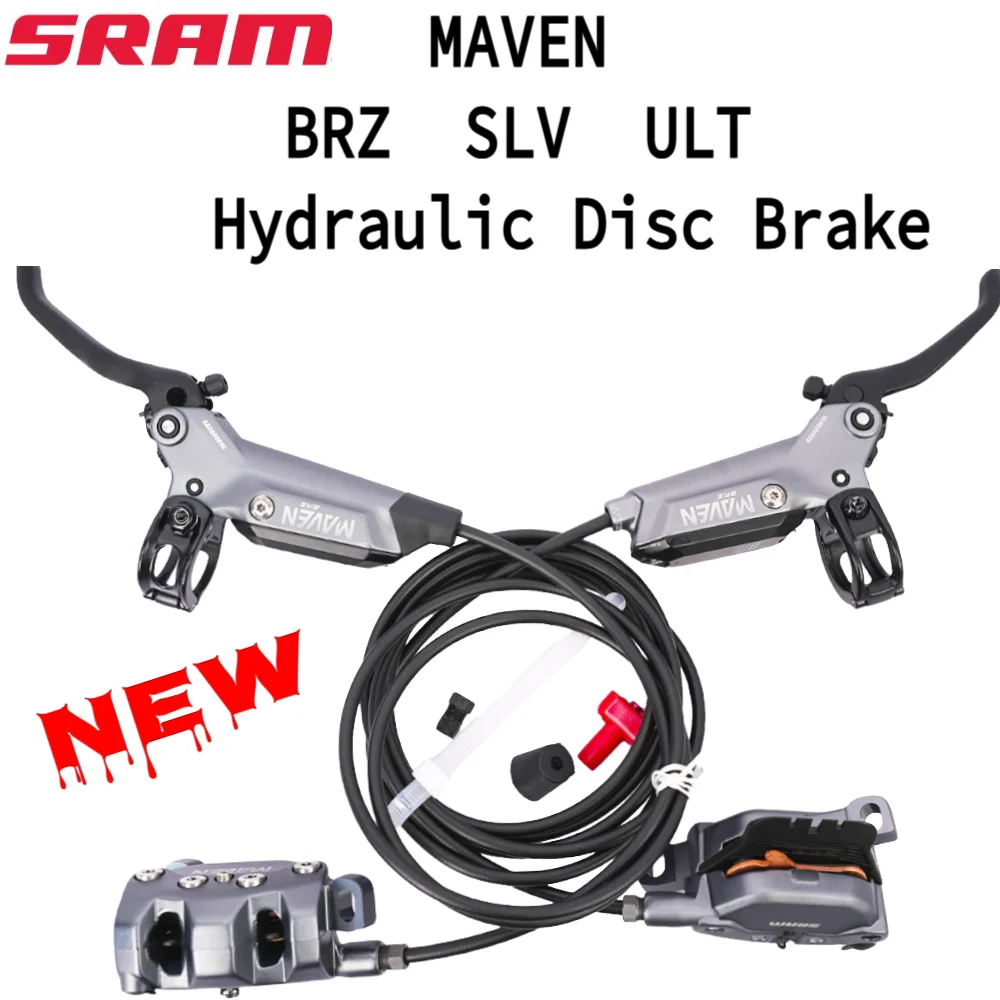 SRAM MAVEN(MVN) BRZ SLV ULT 4-PISTONS Hydraulic Disc Brake 950-1900mm Front & Rear Black MTB Bike