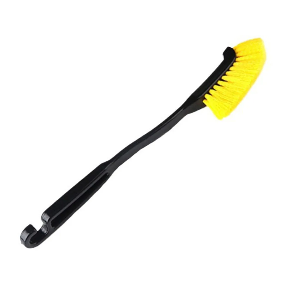 Crevice Brush Car Wheel Brush 28x10x3cm Cleaning Tool For Auto Washing Motorcycle Truck Plastic Handle Rust Removal