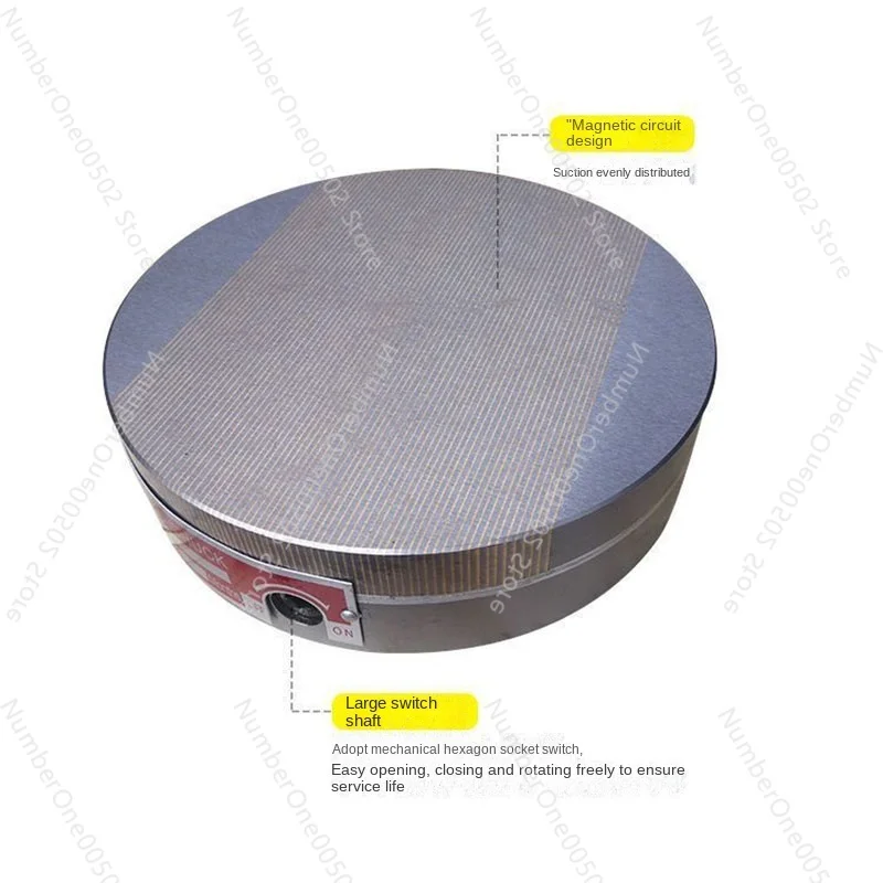 

100MM Circular Permanent Magnet Sucker Magnetic Pole 0.5+1.5 Strong Disc Internal External Grinding Magnetic Trolley Magnetic