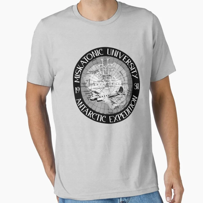 Miskatonic University Antarctic Expedition 1931 Halloween Gift T shirt Large size Tops Horror Cthulhu Scifi Printed clothes